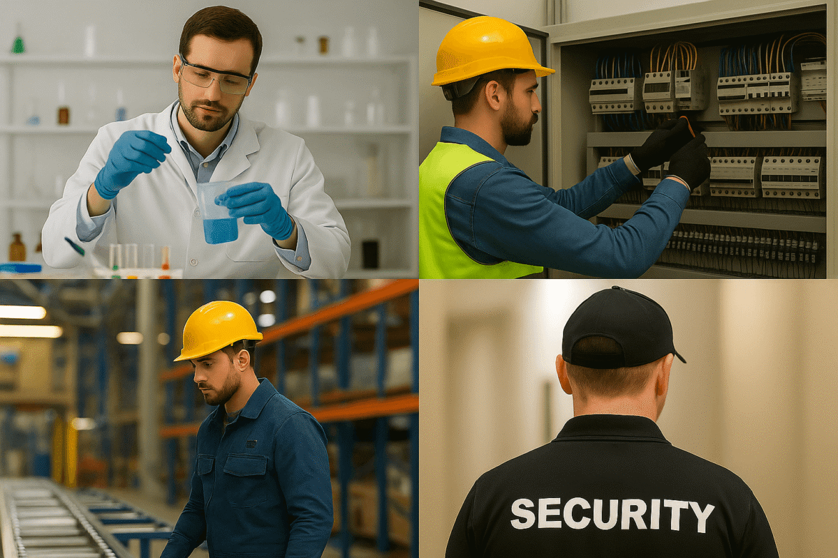 Εξειδικευμένη εκπαίδευση ασφάλειας: χημικά, ηλεκτρολογικά, βιομηχανία, security